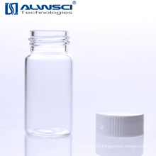 20ML Amber Glass Vial with White Open Top PP Screw Cap for Waters Agilent Shimadzu